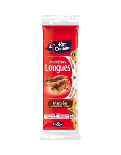 Madeleines Longues Marbrée Aux Pépites De Chocolat