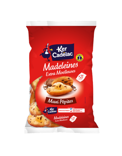 Madeleines Maxi Pépites De Chocolat Extra Moelleuses