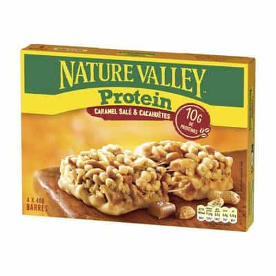 Barres Céréales Protein Caramel Salé Et Cacahuètes