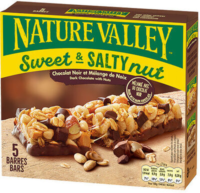 Barres Céréales Sweet & Salty Nut Chocolat Noir Cacahuètes Et Amandes