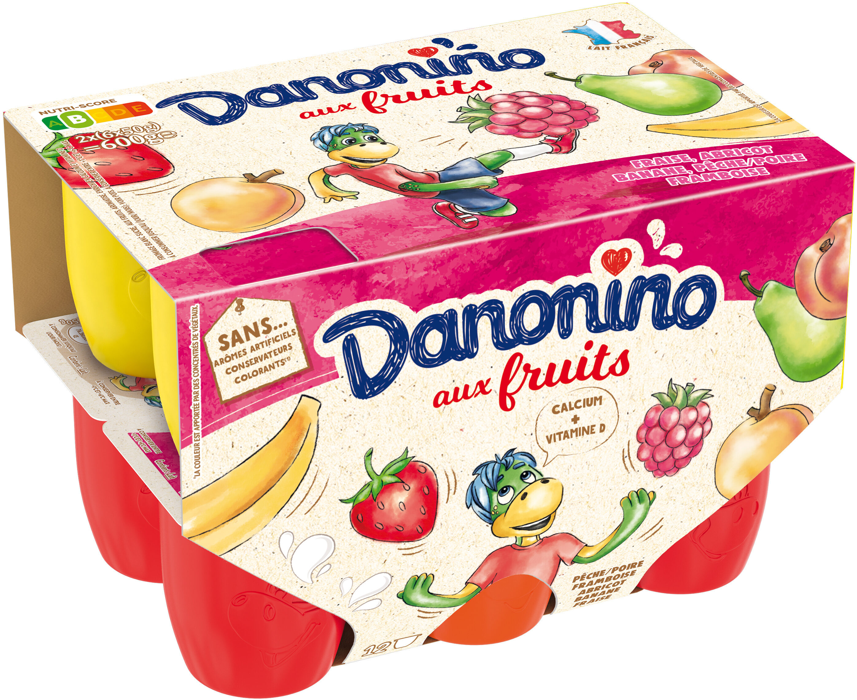 Fromage Blanc Aux Fruits Fraise Banane Framboise Abricot Pêche Abricot