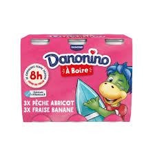Yaourt À Boire Aux Fruits Pêche Abricot Fraise Banane