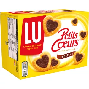 Biscuits Petits Cœurs Feuilletés Au Chocolat