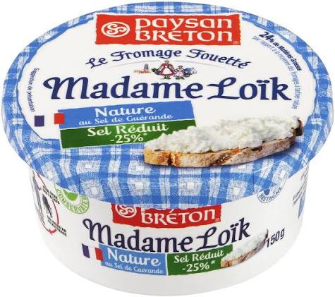 Fromage Fouetté Madame Loïk Nature Sel Réduit De 25%