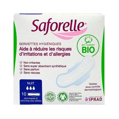 Serviettes Hygiéniques Nuit Coton Bio Ailettes