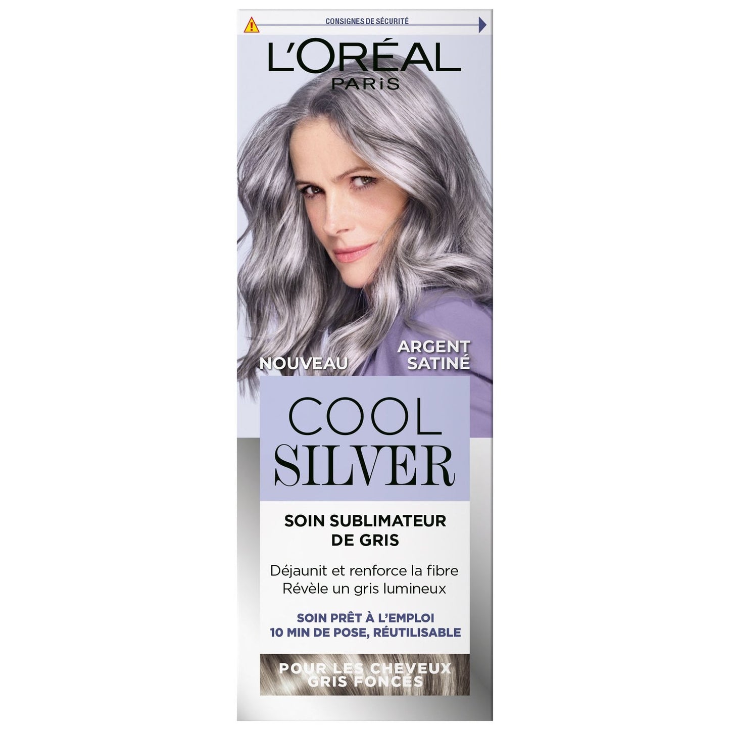 Coloration Capillaire Cool Silver Argent Satiné Soin Sublimateur