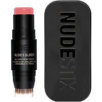 Nudies Bloom Dewy and Radiant Cream Blush 3-in-1 All Over Face Colour for Cheeks  Eyes and Lips W/Blending Brush Cherry Blossom Babe