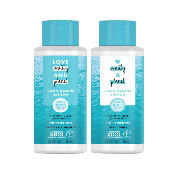 Marine Moisture Sulfate Free Shampoo and Conditioner with Blue-Green Algae and Eucalyptus