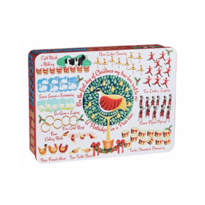 Bramble House 12 Days of Christmas Tin Shortbread Buttons